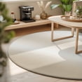 thumbnail image 3 of Round Rugs 5Ft, Cream Ombre Round Area Rug Washable Indoor Throw Carpet, Modern Gradient Abstract Aesthetics Art Soft Non Slip Circle Rug for Cabinet Bathroom Home Decor Aesthetic, 3 of 8