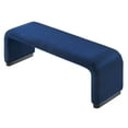 thumbnail image 5 of Modway Koda 60" Performance Velvet Waterfall Long Bench in Black Midnight Blue, 5 of 9