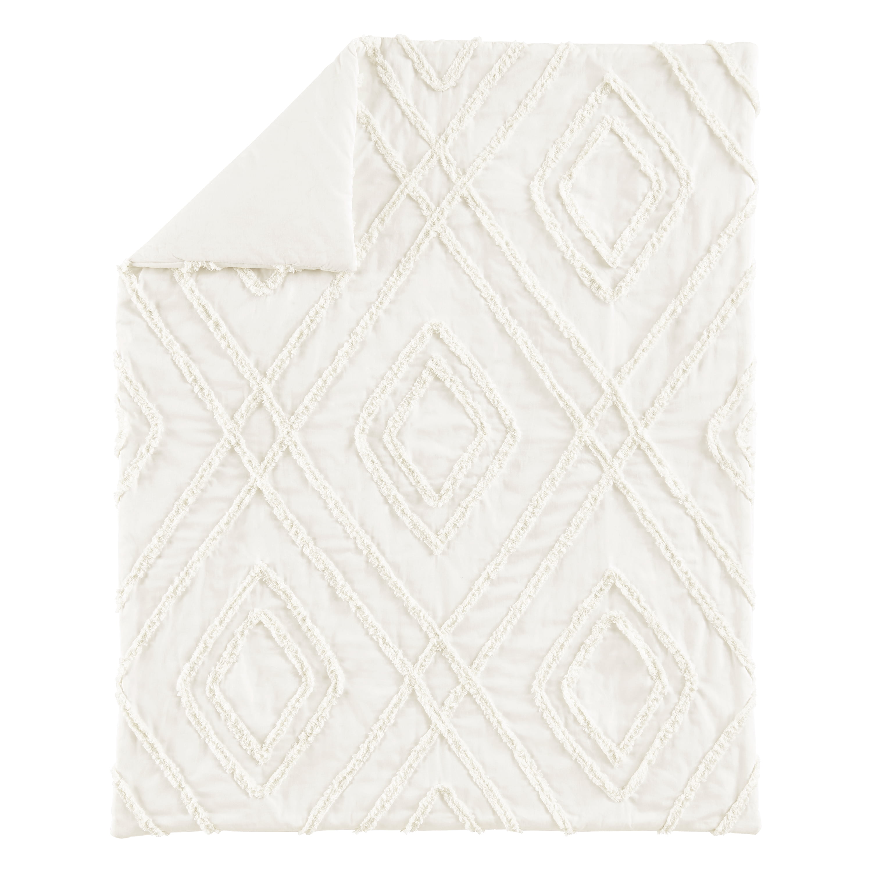 Sweet Jojo Designs Diamond Tuft Ivory Off White 4 Piece Crib Bedding Set