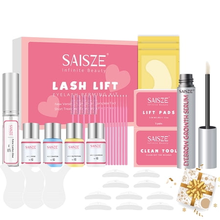 SASIZE Eyelash Lift with Eyebrow Lift Serum Kit, Semi-Permanent Curling Perming Wave Lash Lifting Tools Kit, DIY Kit with Tools Use at Home & Salon