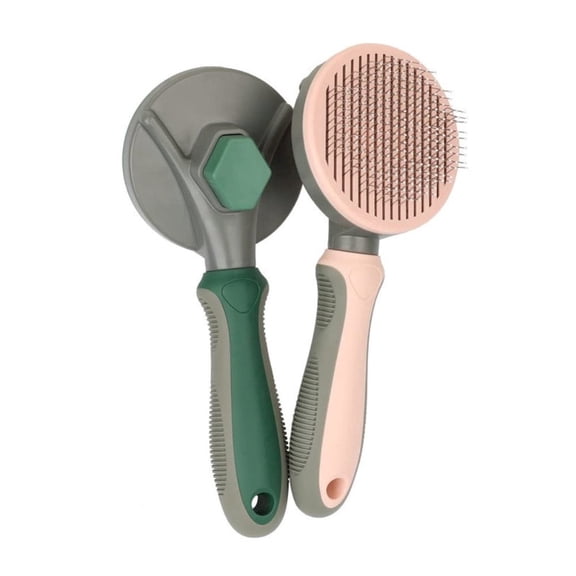Pawharbor Self-Cleaning Slicker Brush for Dogs & Cats, One-Push Hair Release,  Gentle Rounded Pins