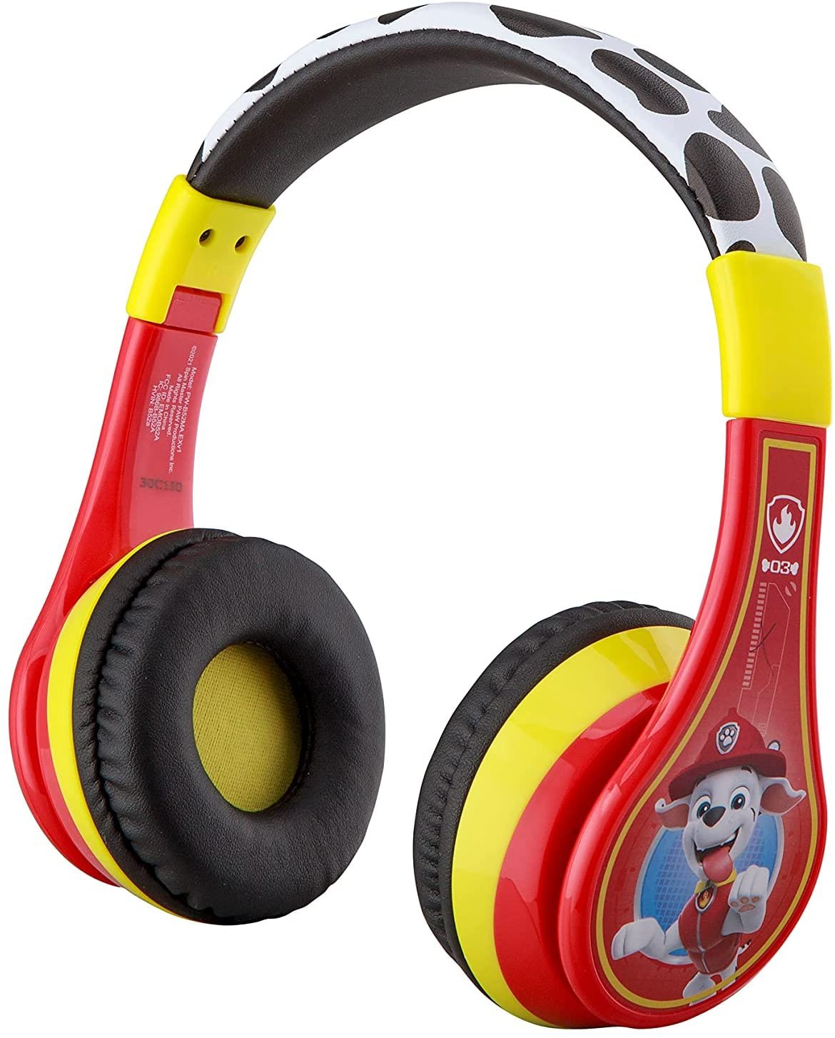 ekids Paw Patrol Bluetooth Headphones for Kids, Wireless Headphones with Microphone