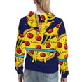 thumbnail image 7 of Haiem PLANETA EN FORMA DE PIZZA for Women's Fashion Hoodies & Sweatshirts with Kangaroo Pocket,Hooded Sweatshirt with Eye-catching Drawstrings-Medium, 7 of 7