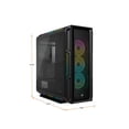 thumbnail image 2 of Corsair iCUE 5000T RGB CC-9011230-WW Black Steel / Plastic / Tempered Glass ATX Mid Tower Computer Case, 2 of 10