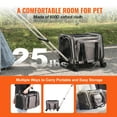 thumbnail image 6 of SAEWUD Airline Approved Pet Carrier with Wheels, Expandable Rolling Cat Dog Carrier for Medium Dogs and Cats Under 25LBS, Pet Travel Carrier on Wheels with Upgraded Wheels and Telescopic Handle, 6 of 12