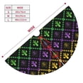 thumbnail image 3 of Lsque Mardi Gra Geometric Print Christmas Tree Skirt, Tree Skirt with Ties or Velcro, Perfect for Holiday Decorations, Halloween, and New Year-48", 3 of 7