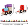 thumbnail image 3 of FNNMNNR Wooden Train With Numbers Educational Toy  Multicolor Wooden Dragging Intellectual Building Blocks Toy Car, 3 of 5