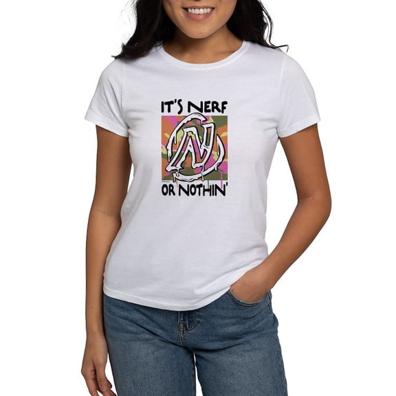 CafePress - Nerf Or Nothin Camo T Shirt - Women's Classic T-Shirt