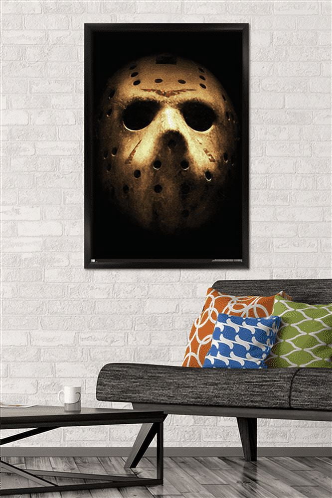 Friday the 13th - Mask Wall Poster, 22.375" x 34", Framed