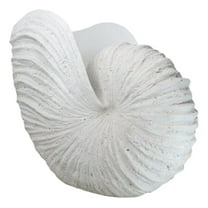 18.5"L White Nautical Marine Ocean Giant Nautilus Sea Shell Decorative Sculpture