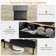 thumbnail image 5 of Lift Top Coffee Table with Hidden Compartment and Storage Shelf - Modern Wooden Center Table for Living Room, Small Rising Dining Table, Black, 5 of 7