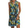 thumbnail image 1 of Vestido de Verano para las Mujeres Impresión Sexy sin Mangas Vestido de Hombro, Verano Casual Y Primavera, 1 of 5