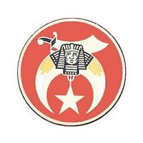 Freemasons Car Emblem / Masonic Shriners symbol car bumper decal over red