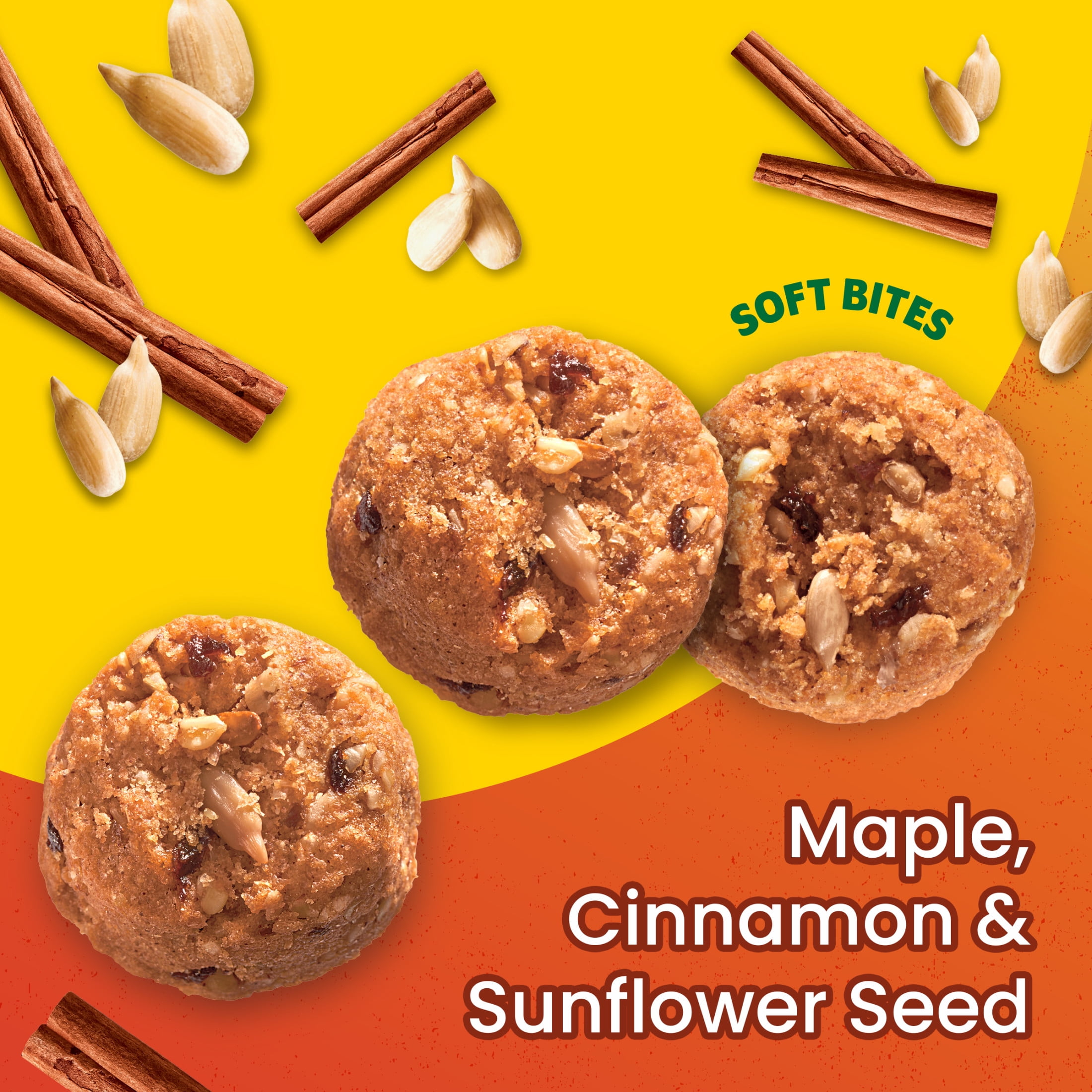 belVita Energy Snack Bites, Maple, Cinnamon and Sunflower Seed, 5 oz Bag