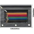 thumbnail image 2 of 3 Ring Binder Pencil Pouchs, Zippered Pencil Pouch Double Pocket Pencil Pouch 3 Ring with Clear Window, 2 of 6