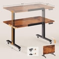 thumbnail image 2 of 31.5" Foldable Electric Standing Desk for Small Space, 180° Tiltable Mobile Rising Computer Desk, Height Adjustable Drawing Desk, Study Writing Table, 2 of 7