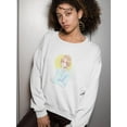 thumbnail image 2 of Anime Woman Thinking Sweatshirt Women -Image by Shutterstock, Female x-Large, 2 of 4