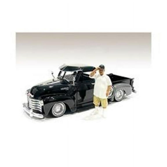 American Diorama 76274 4 in. Lowriderz Figurine II for 1 by 18 Scale Models, Beige & Tan