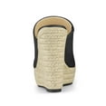 thumbnail image 3 of BLISSFUL STEP Chaussures pour Femmes Talon Compensé Bout Ouvert Espadrilles Mules à Plateforme Noir 8,5, 3 of 8
