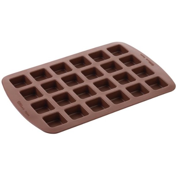 Wilton 21054923 24Cavity Silicone Brownie Squares Baking Mold