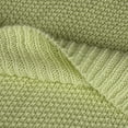 thumbnail image 5 of Unique Bargains Pure Cotton Soft Cable Knit Throw Blanket Dried green 60" x 78", 5 of 8