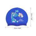 thumbnail image 4 of Unique Bargains 1 Pc Silicone Cartoon Dinosaur Swim Cap Dark Blue, 4 of 6
