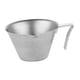 thumbnail image 5 of Taza medidora de acero inoxidable, taza para verter, 100 ml, accesorios para espresso, mini taza medidora. Retro plateado, 5 of 9
