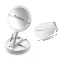 thumbnail image 6 of Dry Battery/USB Dual Purpose Double-Sided Mirror LED Makeup Mirror Portable Makeup Mirror Makeup Light With 10XMagnification, 6 of 7