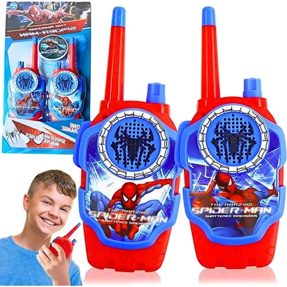 Spider Hero Walkie Talkies for Kids – 2 Pack Indoor & Outdoor Toys for Boys Ages 3-8,Birthday Gift for Children,Fun Two-Way Radios for Playtime & Adventures