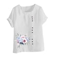 thumbnail image 2 of Cilsoka Summer Shirts for Women 2025 Basic Tees White Summer Tops for Women Crop Tunic Tops for Women Loose Fit Dressy Plus Womens Summer Blouses Dressy My Orders Placed, 2 of 3