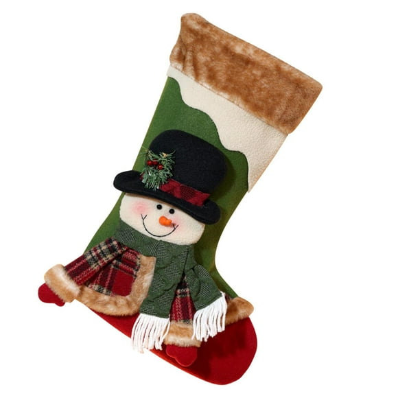 Jamicy Holiday Socks Christmas Gifts Christmas Stockings Large Snowman Stockings for Xmas Party Personalized Decoration Stockings