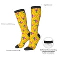 thumbnail image 4 of Naloa Mardi Gras Crayfish and Fleur de lis Thigh High Socks Extra Long Stretchy Sock Women Over Knee High Opaque Stocking Daily Wear, 4 of 6