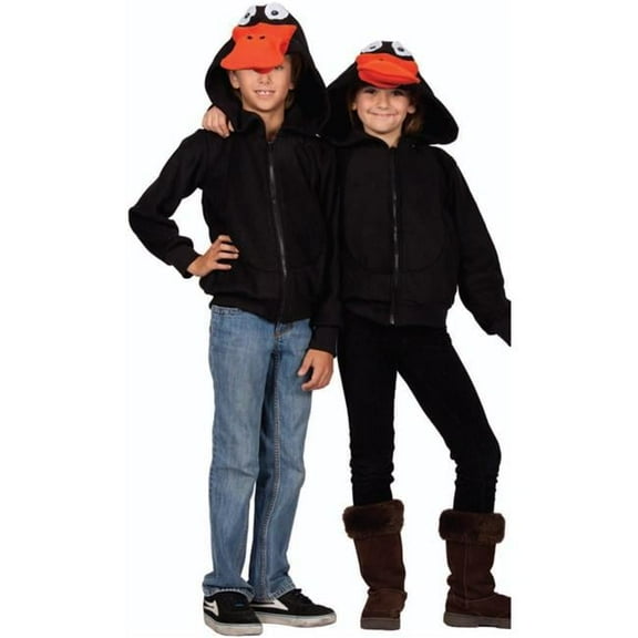 Rg Costumes Duck Laffy Child Hoodie Costume - Black & Orange, Medium