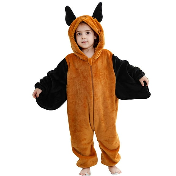 Lovzfmll Toddlers Boys Girls Flannel Bunny Onesie, Cozy Fleece Hooded Jumpsuit, Cute Cosplay Costume, Cozy Sleepwear Loungewear for 3 Months-4 Years