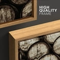 thumbnail image 4 of wall26 Framed Canvas Print Wall Art Set Retro Vintage Sepia Oak Wine Barrels Drinks &amp; Cocktails Food Photography Realism Decorative Contemporary for Living Room, Bedroom, Office - 24"x36&quo, 4 of 5