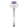 thumbnail image 3 of Clara Pucci 14K White Gold 0.89ct Alexandrite Halo Ring for Women, 3 of 8