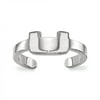 925 Sterling Silver Rh-plated LogoArt University of Miami Toe Ring; for Adults and Teens; for Women and Men