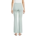thumbnail image 3 of No Boundaries Women's Juniors Ribbed Flare Lettuce Hem Pants, Sizes S-XXXL, 3 of 5