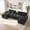 124" Gray, variant on ANPPORT 145" U Shaped Cloud Modular Sectional Sofa, Corduroy Deep Seat Couch with Storage Console, USB Ports & Cup Holders for Living Room, Black
