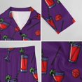 thumbnail image 6 of Top-kevin Women's Pajama Sets Cocktail Glasses Lemon Gold Long Sleeve Lounge Sets Pjs Sleepwear with Pockets, 6 of 12