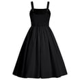 thumbnail image 2 of IDOPIP Tween Girls Long Corset Dress for Middle School Dance Party Summer Vacation Sundresses Holiday Junior Dresses Teen Smocked Homecoming Prom Dress 15-16 Years Black, 2 of 3