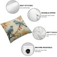 thumbnail image 4 of Nawypu  Pillow Cushion Case Blue Birds with Berries Square Decorative Throw Pillow Covers Spring Outdoor Bird Flower Bed Throw Pillows for Couch Bed Living Room Car 2pc, 4 of 6