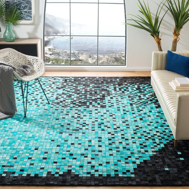 Safavieh Studio Leather Jasper Geometric Area Rug or Runner Walmart