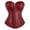 Brick Red, variant on EliteGoogv Women Black Satin Strapless Corset Bustier Waist Training Shapewear For Wedding Bridal Gown Formal Occasions,Black,M