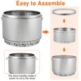 Smokeless Fire Pit, Portable Safe Burning Fireplaces Stainless Steel, w