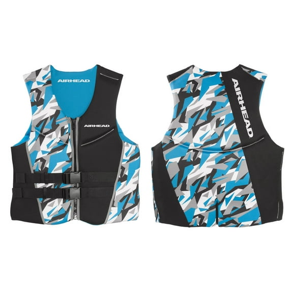 Airhead Neolite Men's Life Jacket, Kwik-Dry Tech, 2XL, Camo Cool Blue