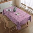 thumbnail image 2 of Pink Butterfly Pattern Rectangle Tablecloth 60"x84",Waterproof Polyester Rectangle Table Cloth, Wipeable Spillproof Polyester Tablecloth for Dining, Camping, Indoor and Outdoor, 2 of 5