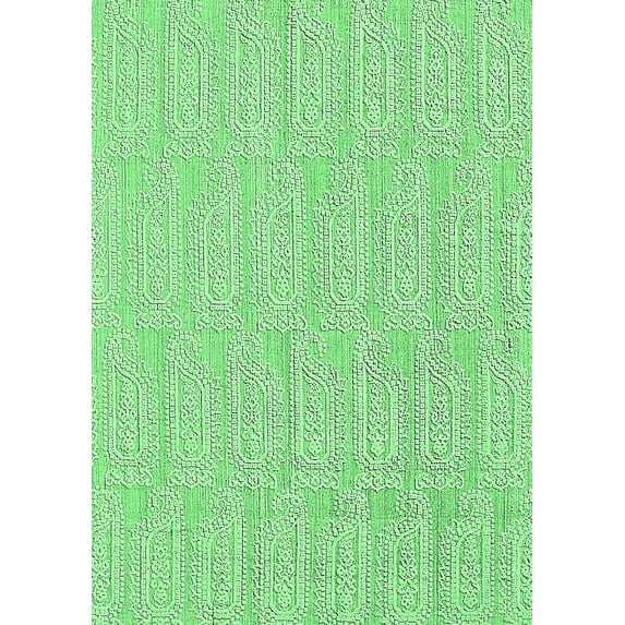 Ahgly Company Indoor Rectangle Solid Emerald Green Modern Area Rugs, 3' x 5'
