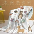 thumbnail image 4 of Gresahom WEALLIN Fox Gift Woodland Blankets, Fox Blankets for Girls, Giraffe Blanket for Boys, Soft Blanket for Children's Day Gift, Birthday Gift 1 2 3 4 5 Year Old Toddler Girls Kid Child(30"x40"), 4 of 7