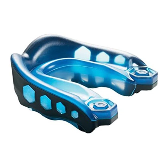 Aparatos ortopédicos/Aparatos ortopédicos: aptos para todos los deportes de fútbol, ??MMA, boxeo, hockey, baloncesto, judo y todos los deportes de contacto. Slim fit, con cubrebocas adulto y juvenil, gel con protectores ortopédicos (negro y azul) ZefeiWu 8390614351066